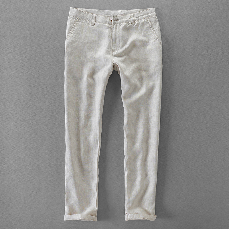 Men'S Fashion Linen Pants - Neue Designer Reinem Leinen Mode Marke