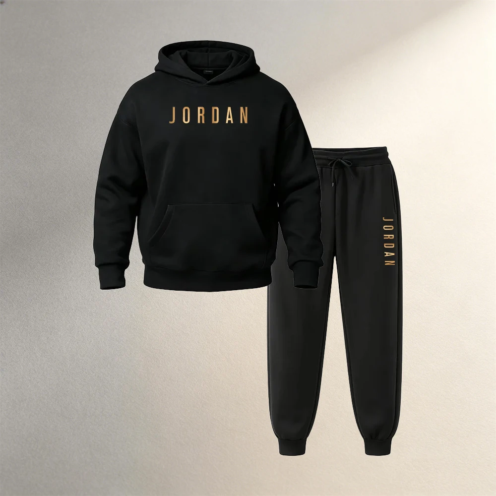 Men'S Fashion Loose Pants - Herrenbekleidung 2-teiliger Pullover-Hoodie Herbst Winter Sport