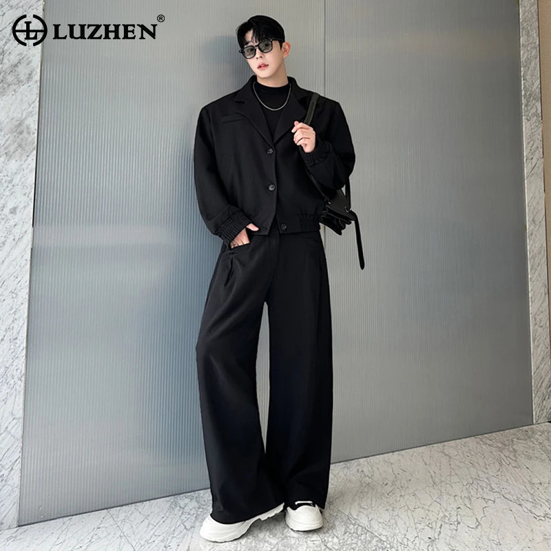 Men'S Fashion Loose Pants - LUZHEN Frühlings-Blazer mit Kragen, Freizeitjacke, Herrenmode