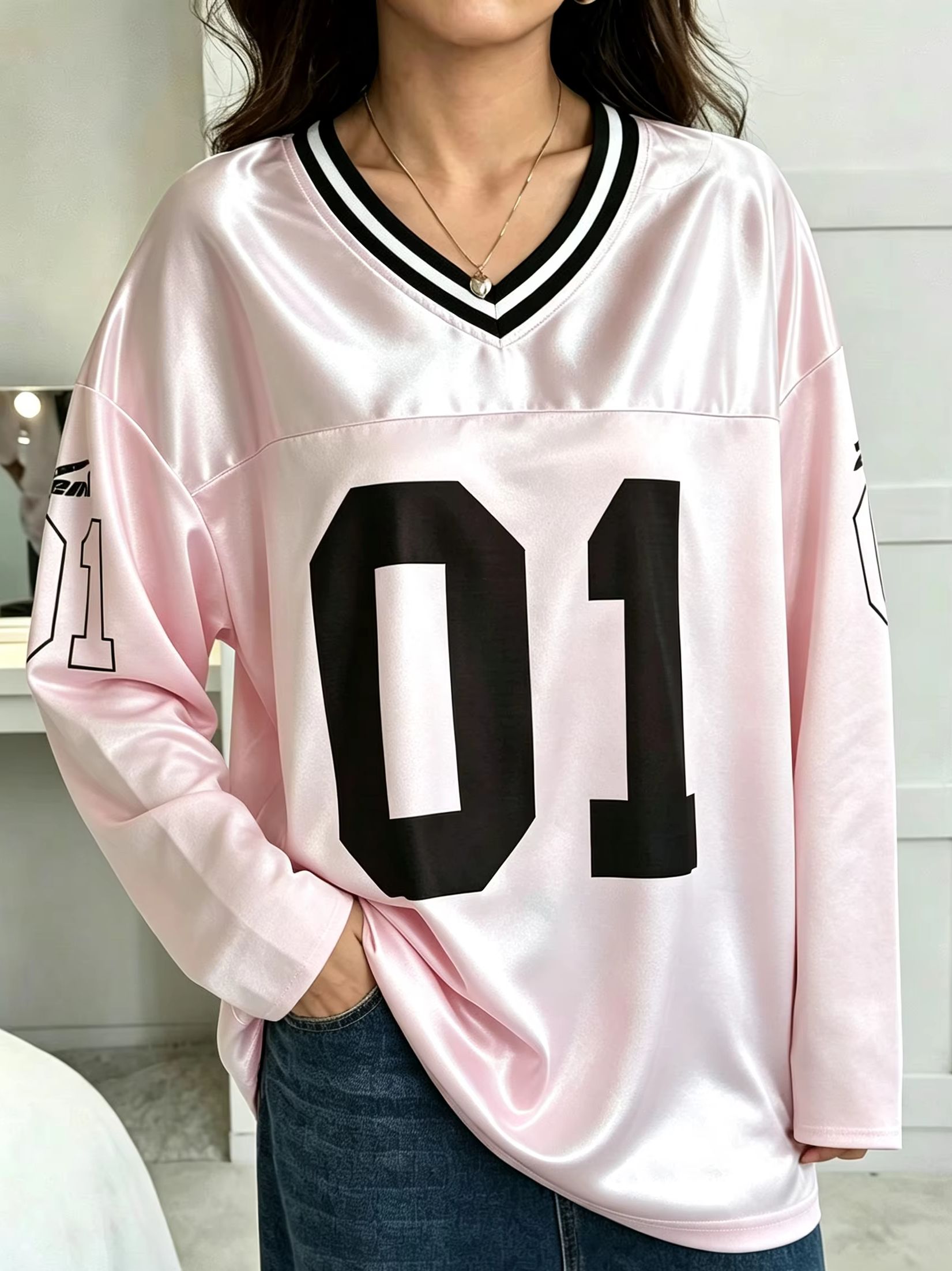Men'S Fashion Usa - Herren Damen Vintage Langarm Oversized T-Shirt