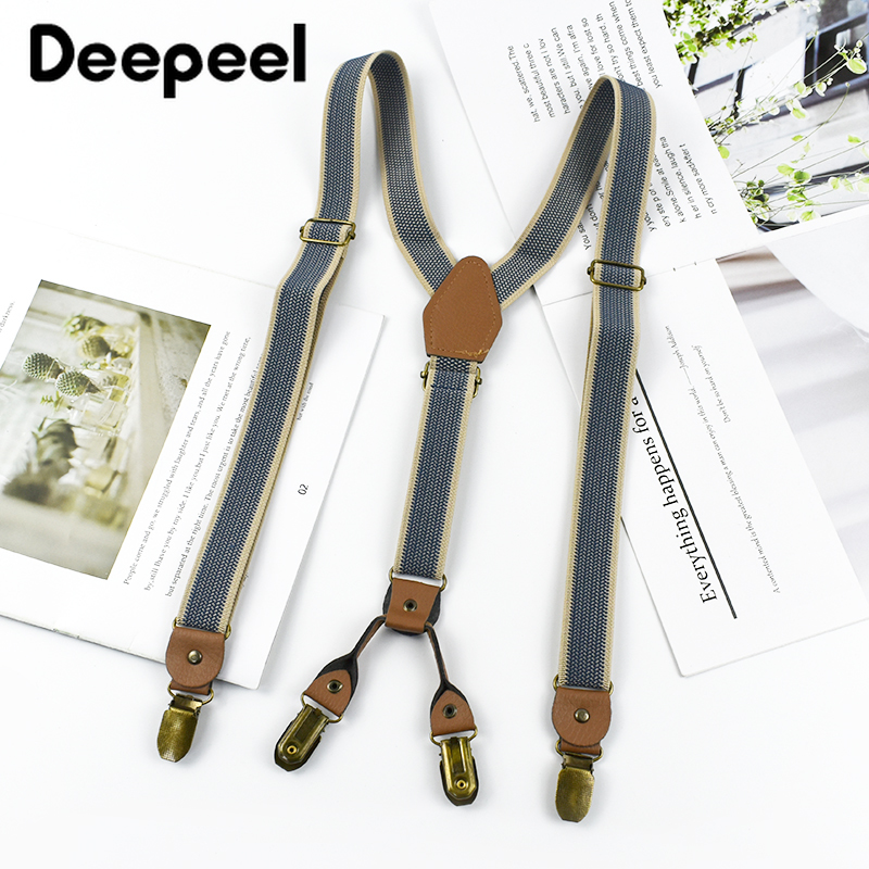 Suspenders Clip Men - 1 Stück Deepeel 2/2,5*120 cm Retro