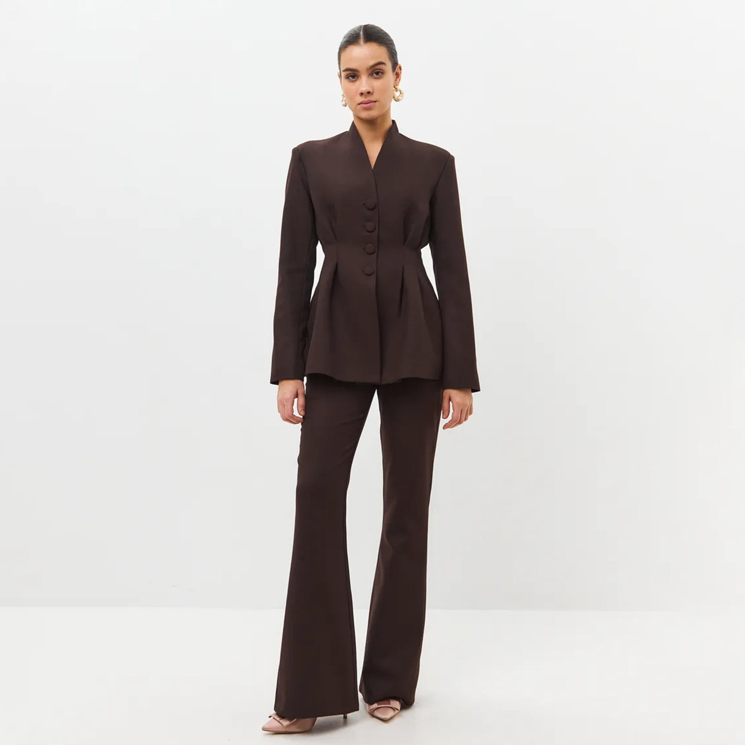 Men'S Fashion Nova - NOVA Damen Maßgeschneidertes Tailliertes Peplum-Blazer &