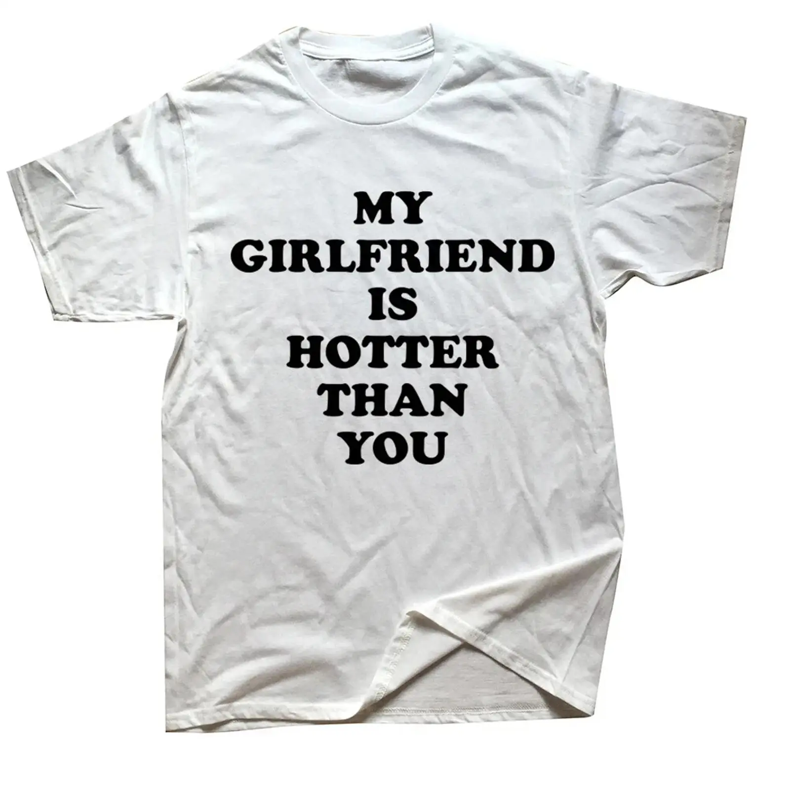 Mens Fashion Style Images - Sommer-T-Shirt mit Aufdruck „Meine Freundin ist