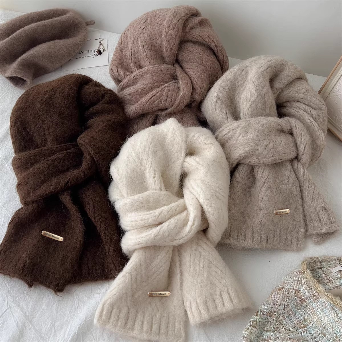 Men Scarf Wool - Hochwertiger Wollschal für Damen und Herren,