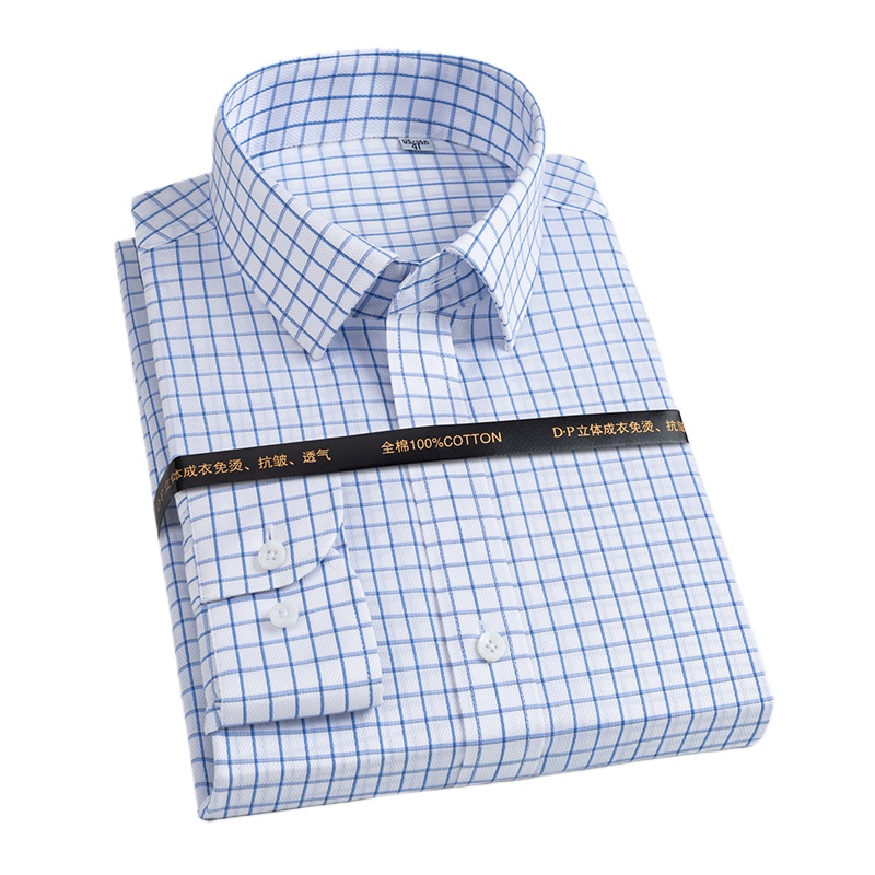 Dress Shirt Non-Iron - 100S Herren-Hemd aus reiner Baumwolle, vertikal