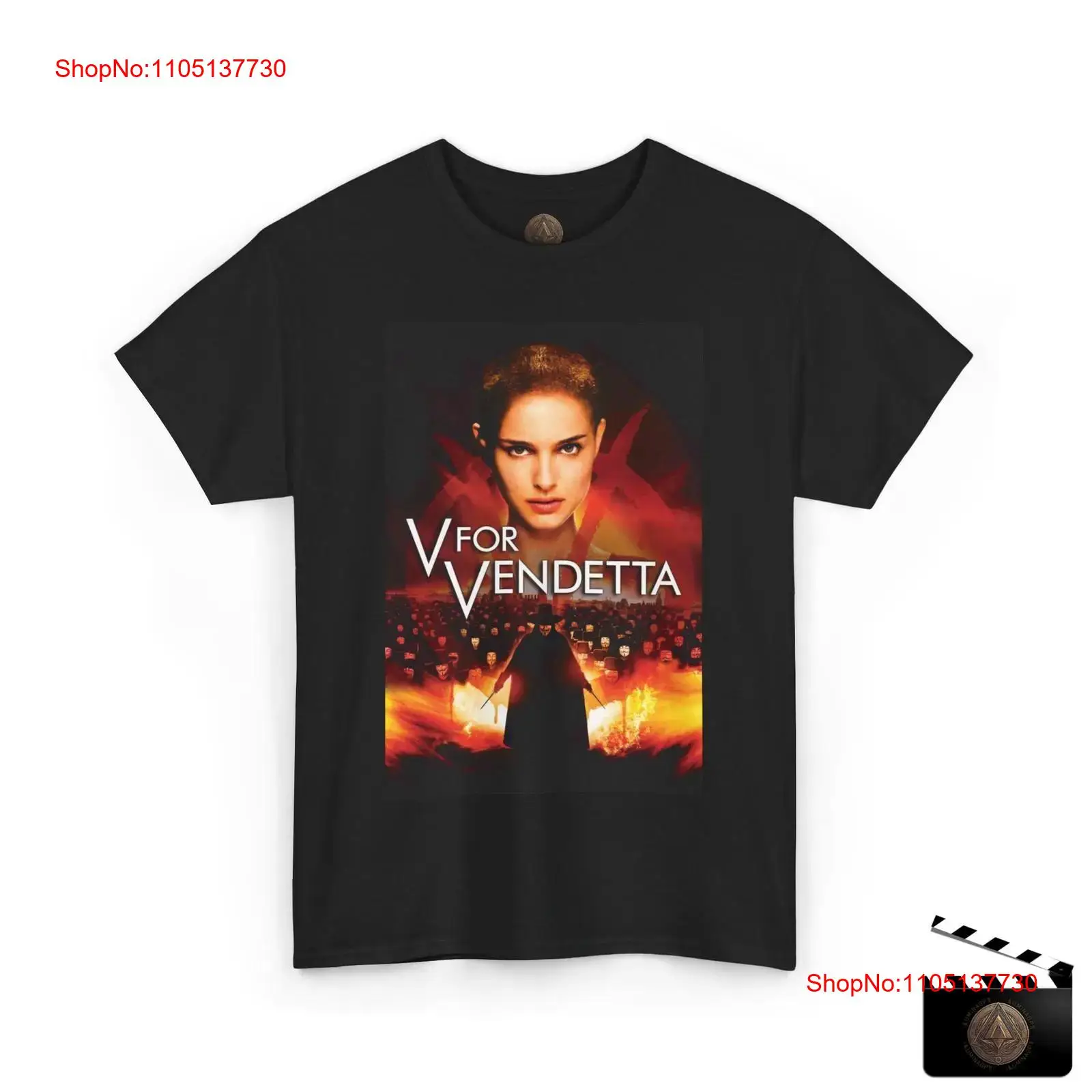 Poster Men Fashion - V For Vendetta Filmplakat-T-Shirt, Vintage-Stil, gewaschen,