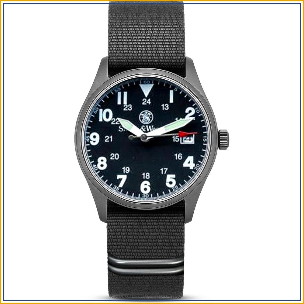 Mens Fashion Style Images - Militärstil-Uhr für Herren, 3 Austauschbare Canvas-Armbänder,