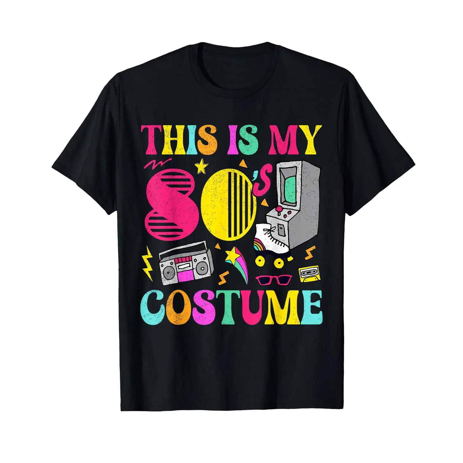 Mens Fashion In 1980S - Vintage 80er-Jahre-Kostüm Nostalgie 1980er-Mode Kassetten-T-Shirt Vintage