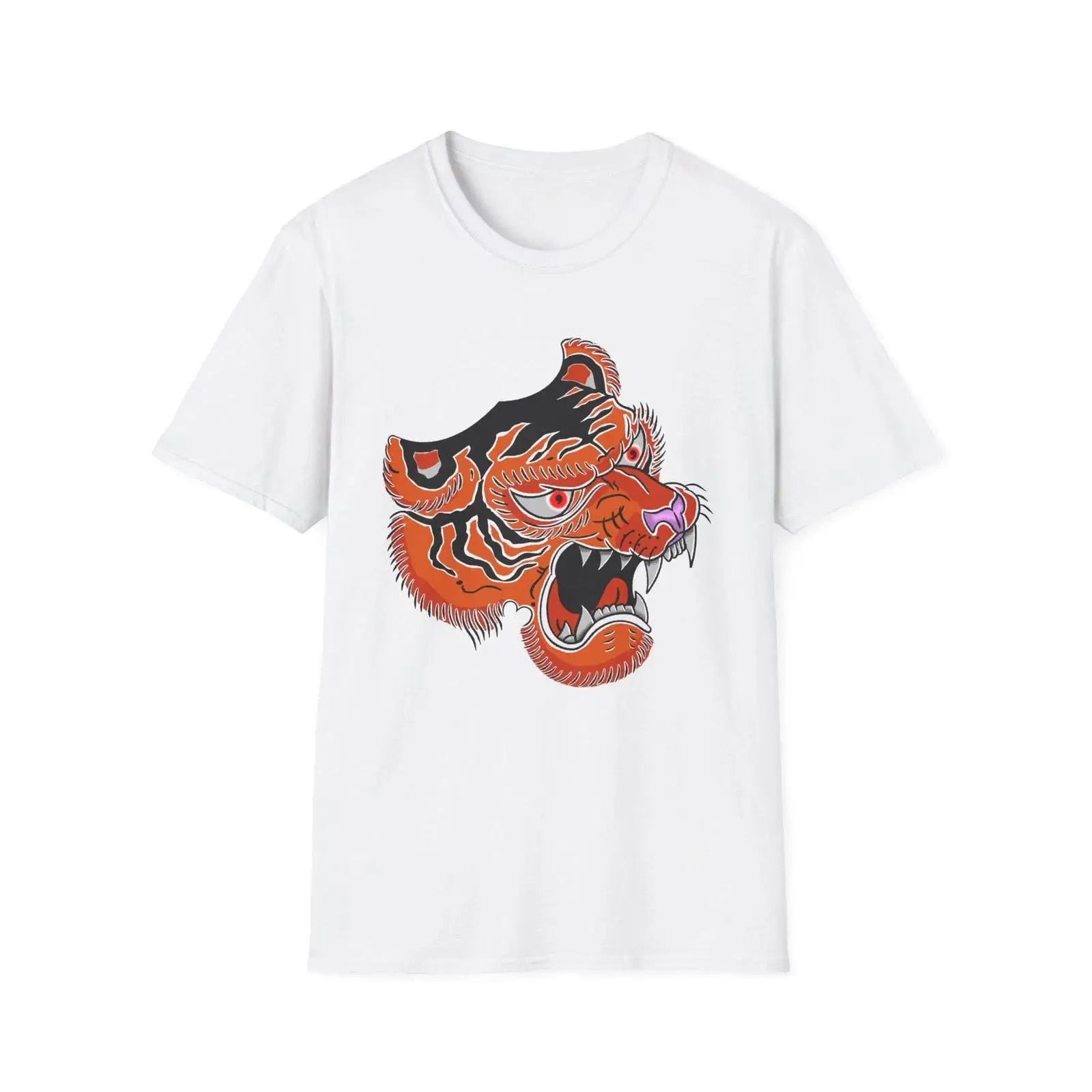 Mens Fashion Style Images - T-Shirt mit dem Motiv eines brüllenden