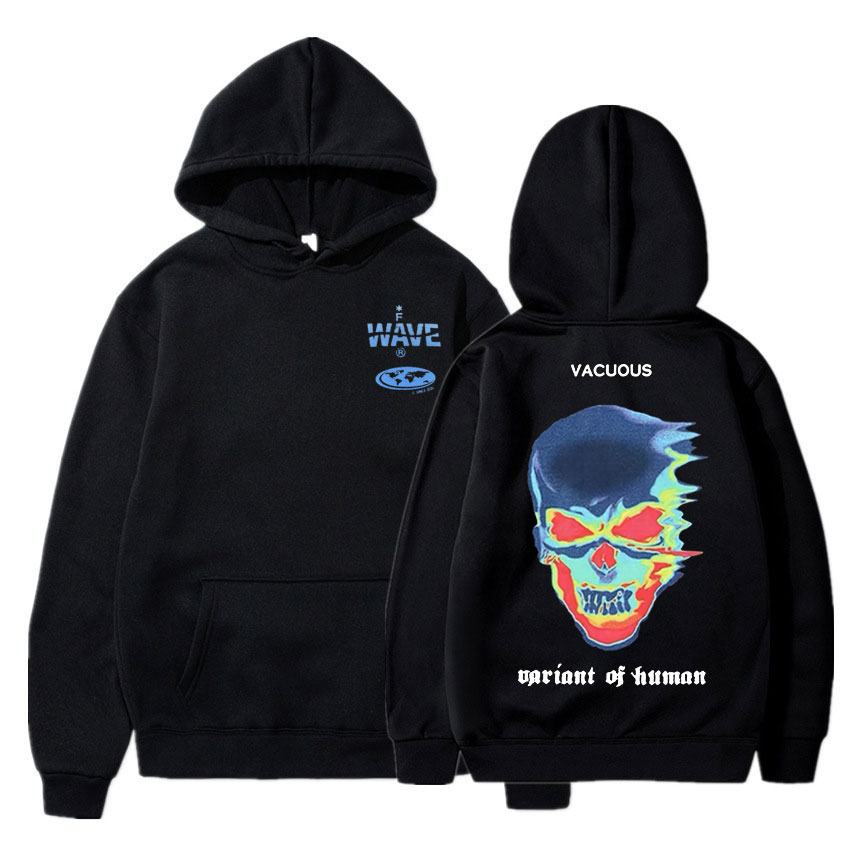 Mens Fashion Style Images - Skeleton Thermische Imaging Grafik Druck Hoodie