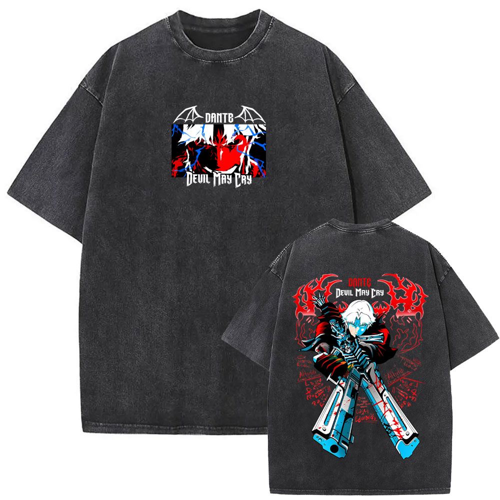 Men'S Fashion T Shirts - Vintage-T-Shirt mit „Devil May Cry Dante“-Motiv,