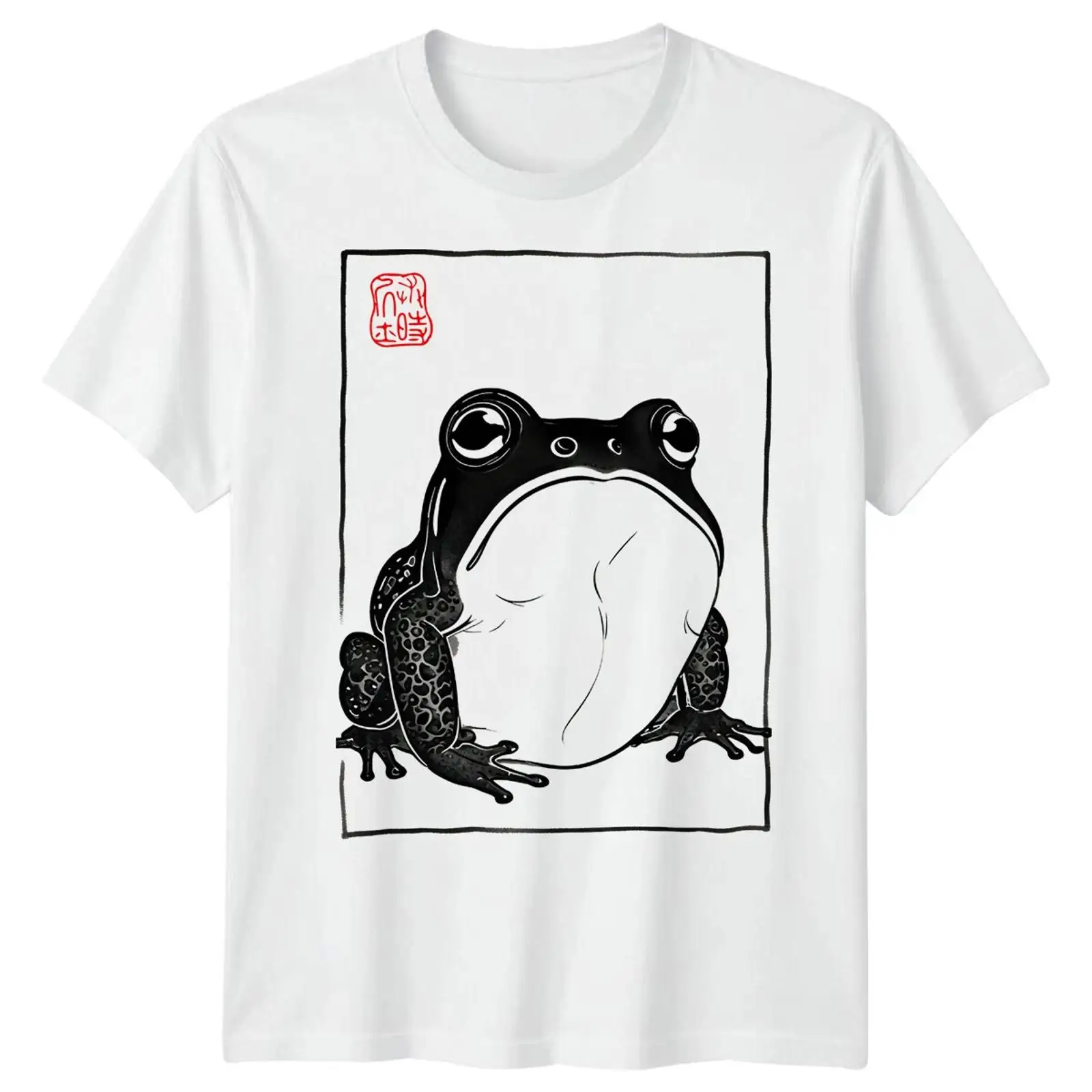 Mens Fashion Style Images - Frosch-Kunst Tier-Männer-T-Shirt im japanischen Stil, Bild