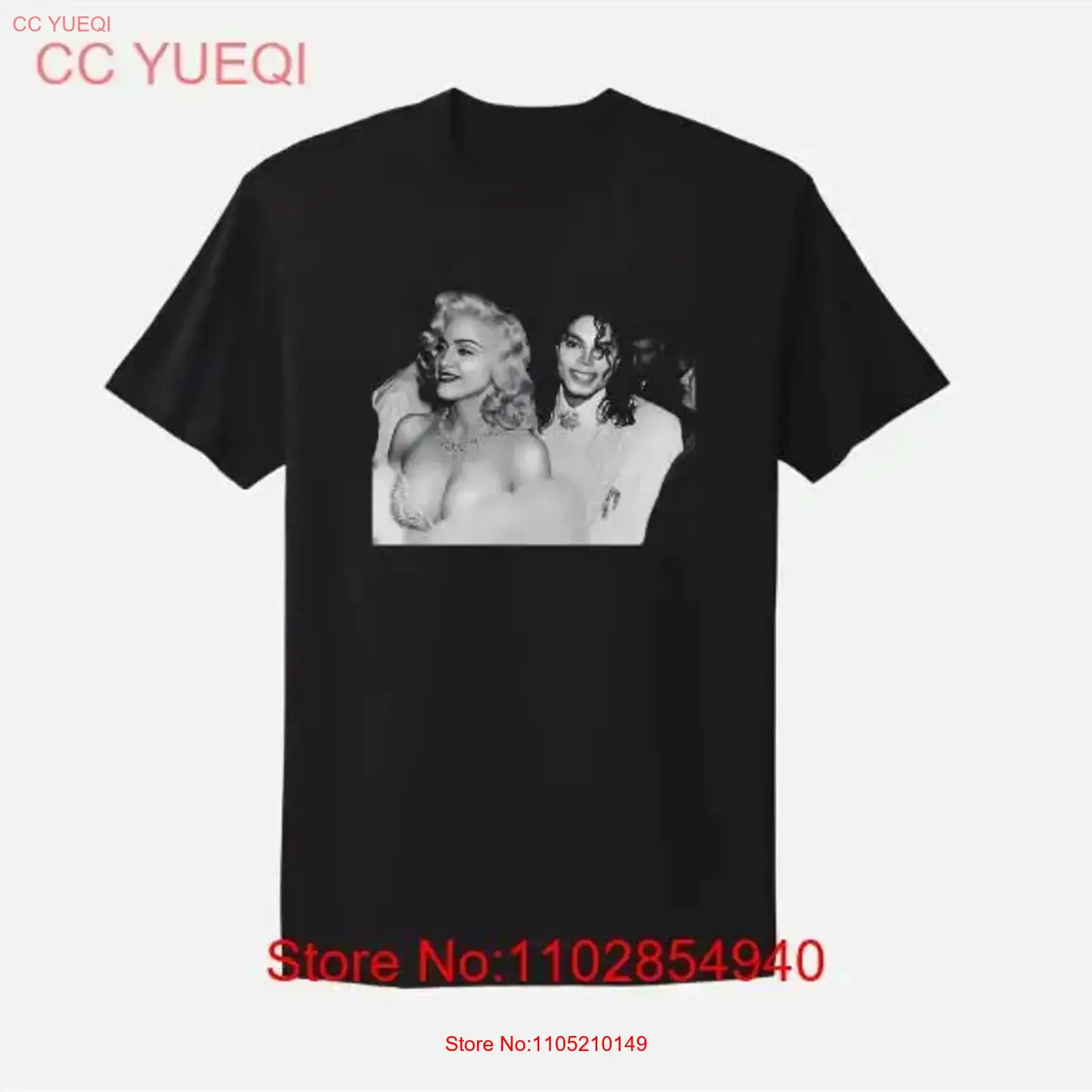 Poster Men Fashion - Madonna und Michael Jackson T-Shirt, Poster,