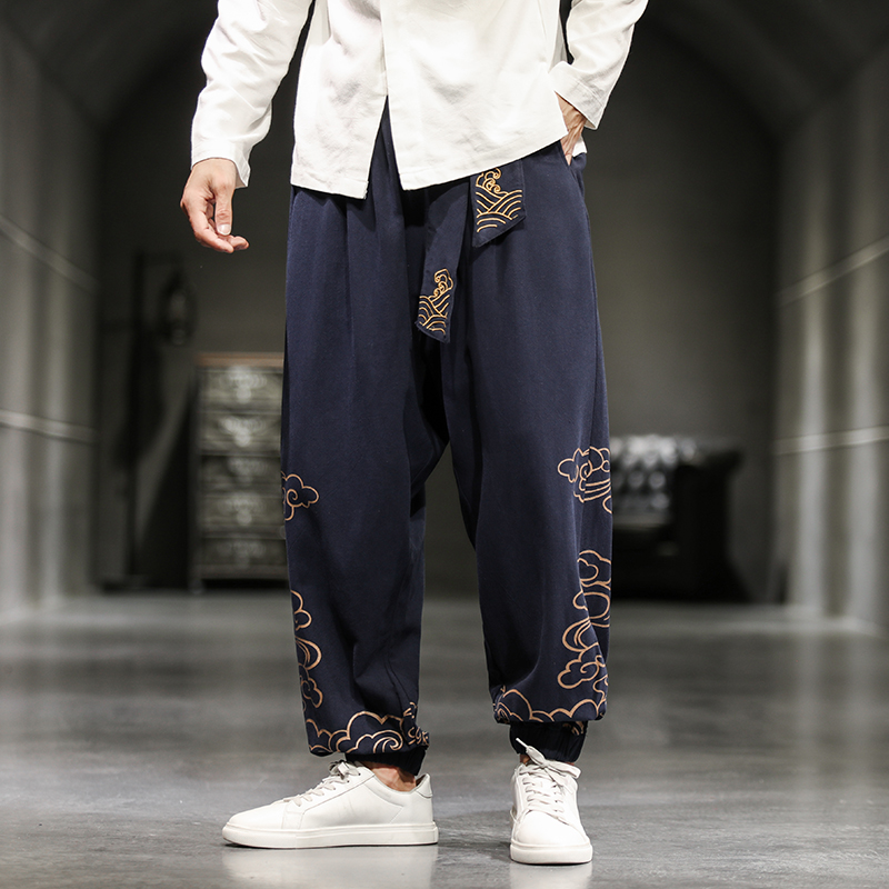 Chinesischen Stil Retro Auspic – Men'S Fashion Linen Pants Bewertung und Preis