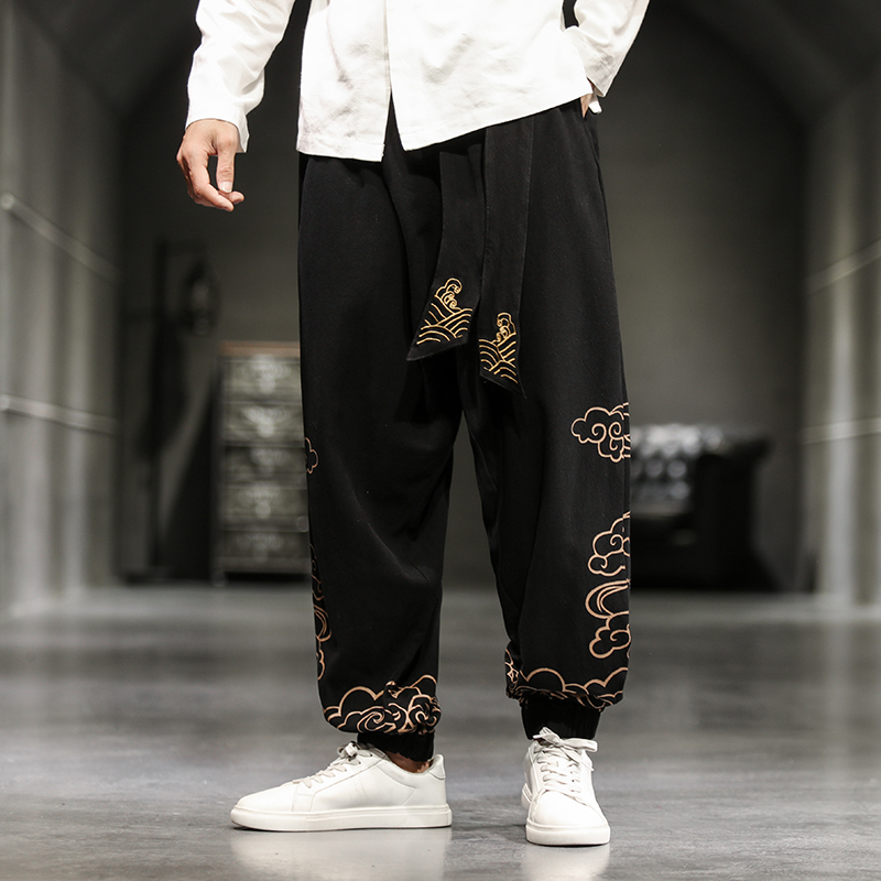 Chinesischen Stil Retro Auspic – Men'S Fashion Linen Pants Bewertung und Preis