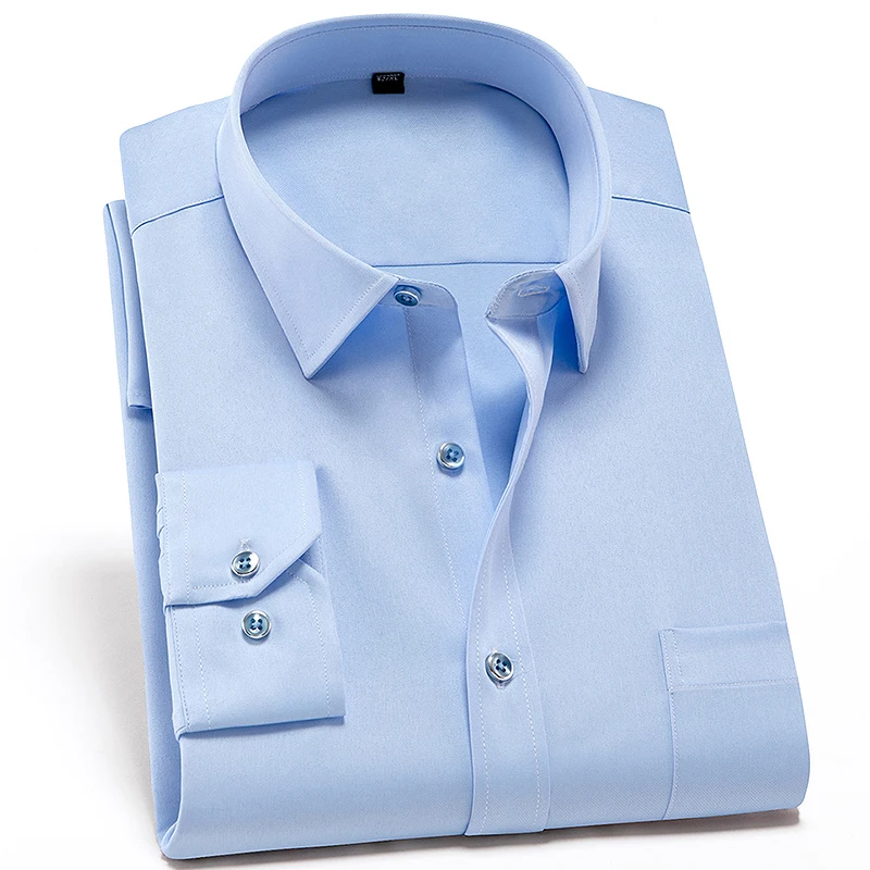 2026 Bügelfreie Einfarbige Wei – Dress Shirt Non-Iron Bewertung und Preis