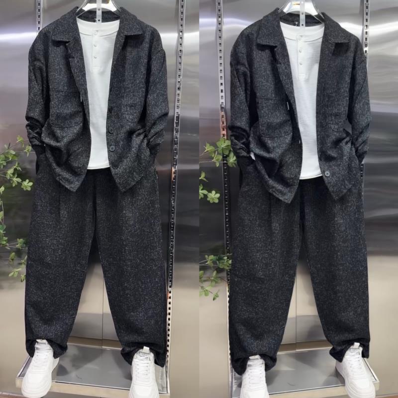 Herren Anzug mit Revershemd un – Men'S Fashion Loose Pants Bewertung und Preis
