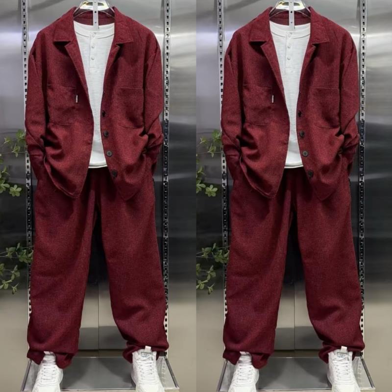 Herren Anzug mit Revershemd un – Men'S Fashion Loose Pants Bewertung und Preis