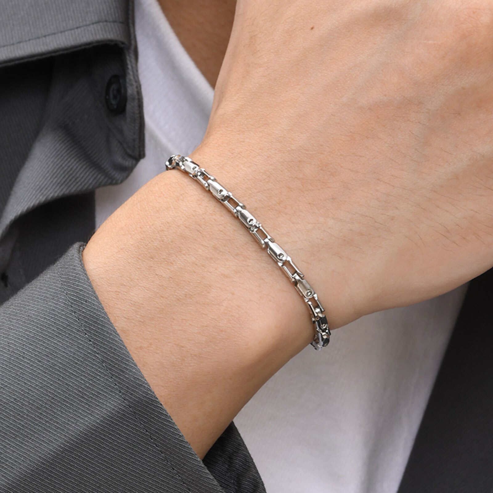 Dünne Edelstahl ketten armbänd – 1950S Fashion Men'S Bewertung und Preis