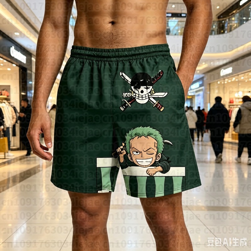 One Piece 3D-Druck Shorts Shan – Swim Trunk Shorts Bewertung und Preis