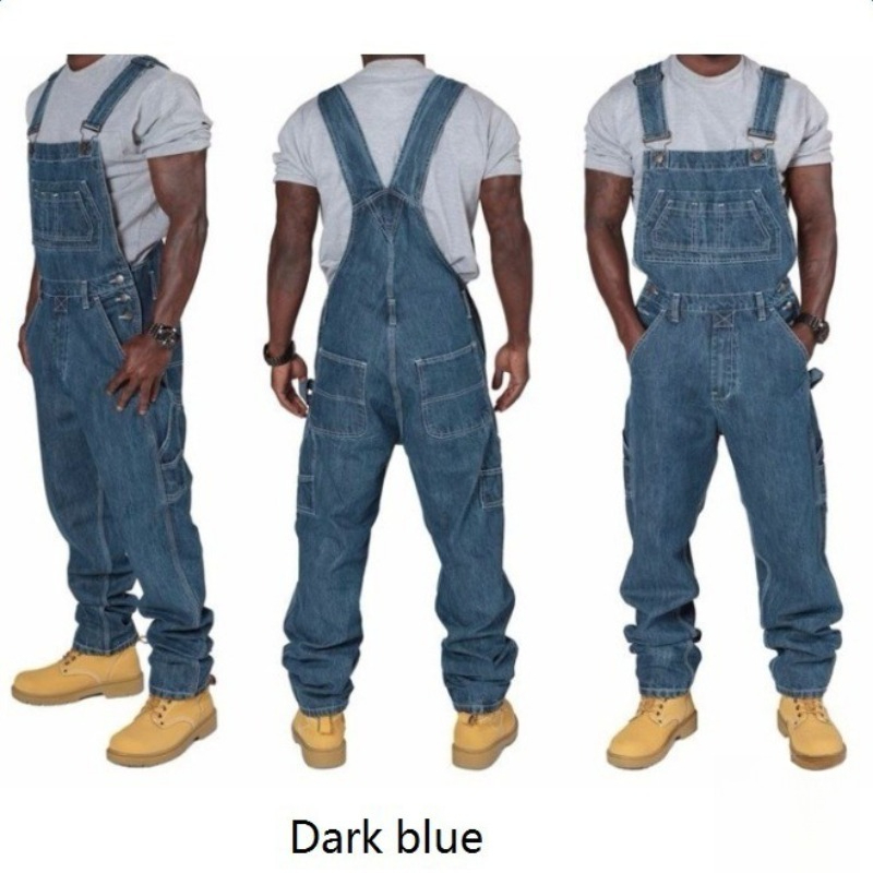 Herren-Jeans-Latzhose mit Träg – Men'S Fashion Loose Pants Bewertung und Preis