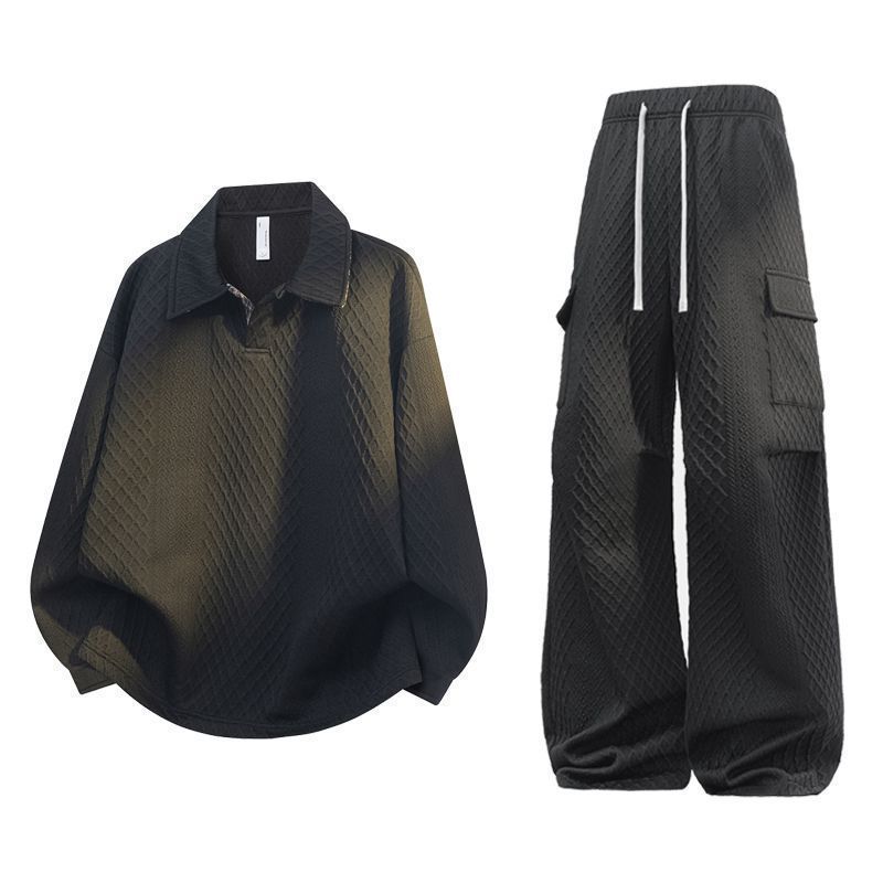 Unisex Jacquard-Karo-Poloshirt – Men'S Fashion Loose Pants Bewertung und Preis