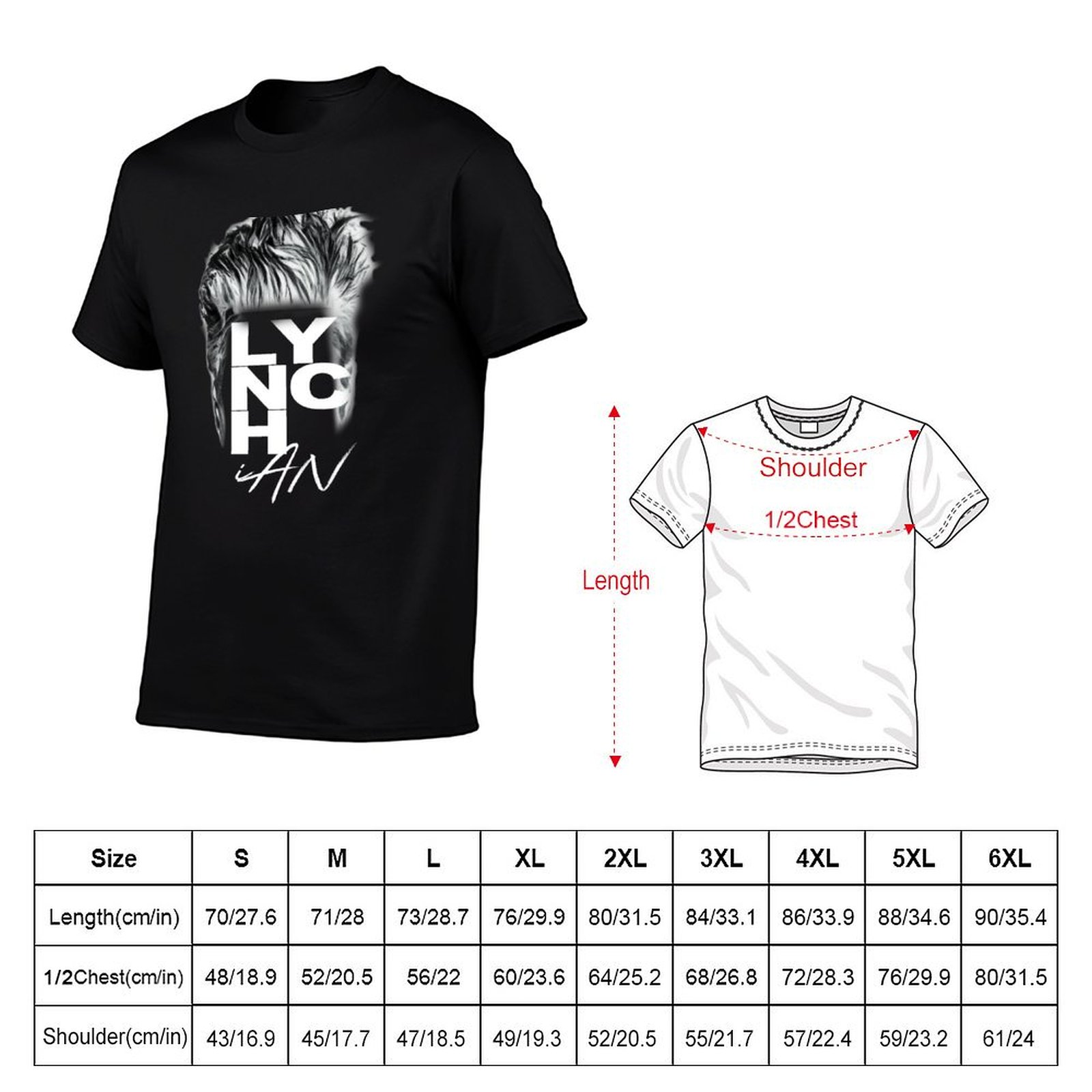Lynch Haircut – schwarzes T-Sh – Men'S Fashion Haircuts Bewertung und Preis