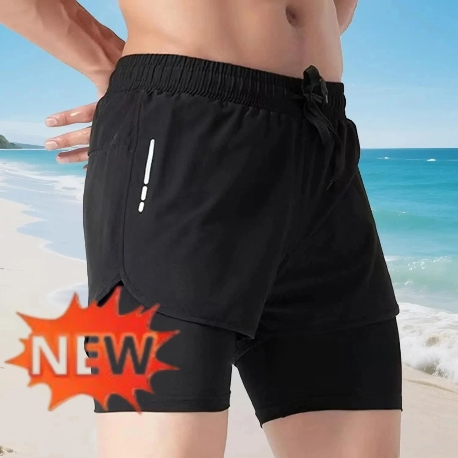 Herren-Badehose 2-in-1, schnel – Swim Trunk Shorts Bewertung und Preis