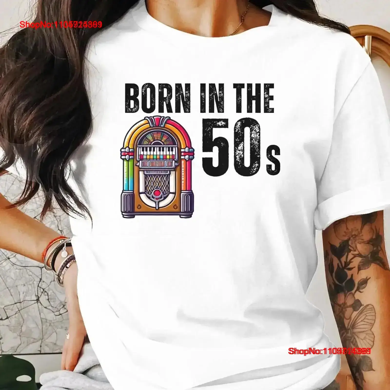Vintage-T-Shirt „Born In The 5 – 1950S Fashion Men'S Bewertung und Preis
