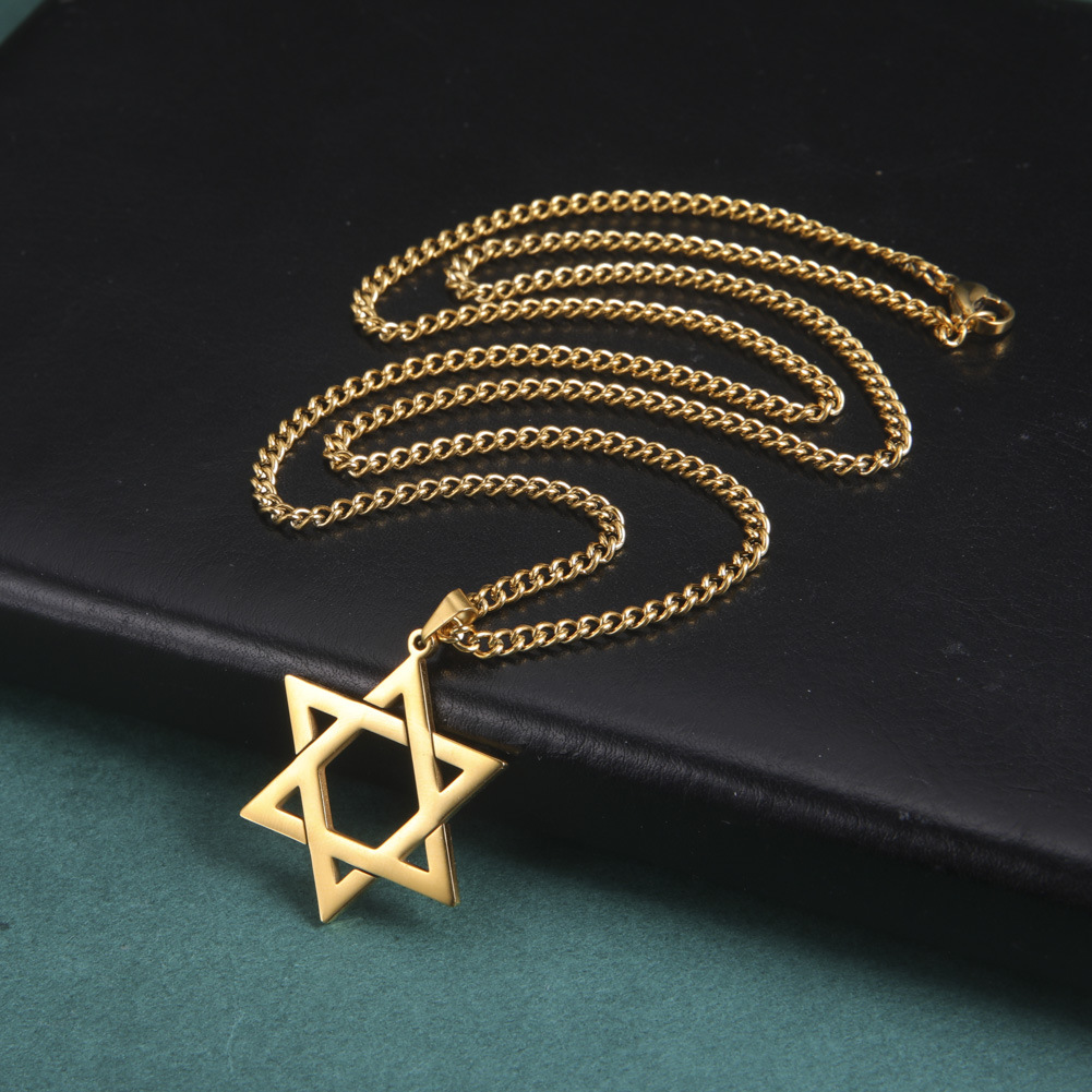 Edelstahl-Davidstern-Anhänger- – Men'S Fashion Necklaces Bewertung und Preis