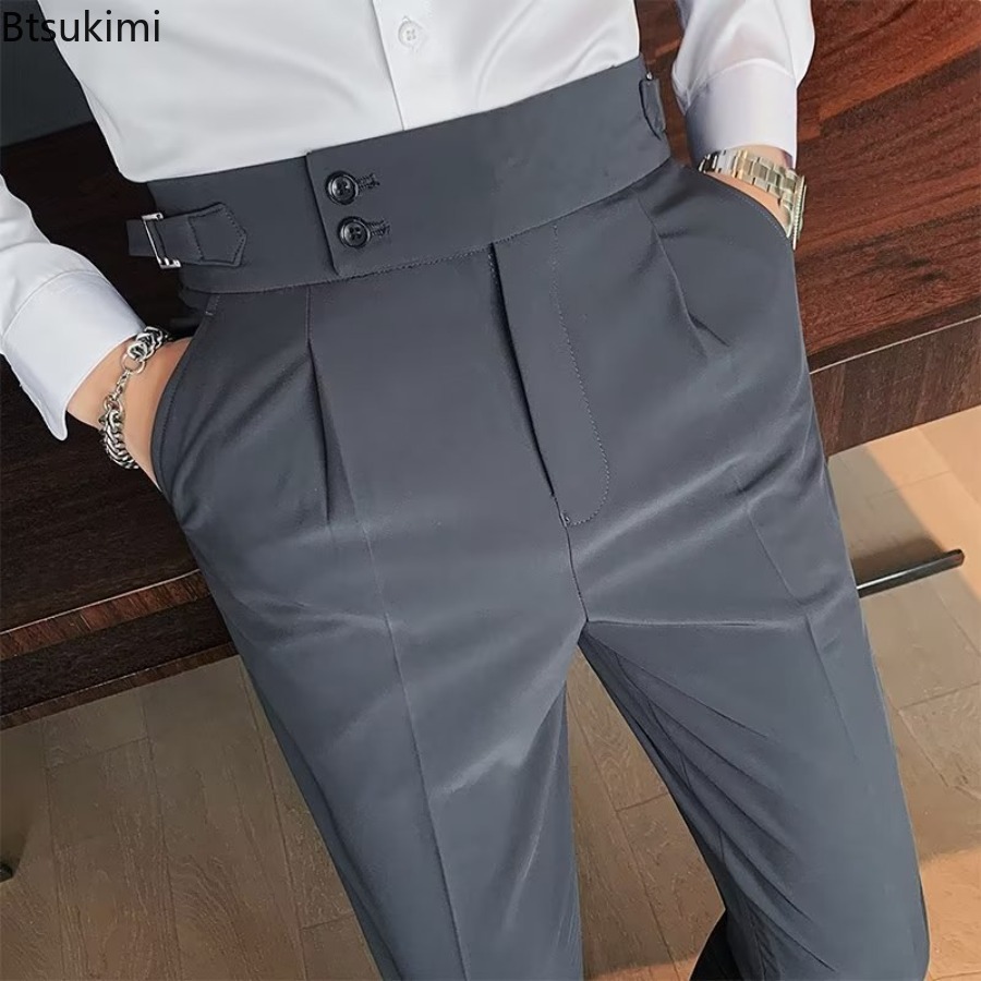 Neue 2026 männer Einfarbig Anz – Men'S Fashion Linen Pants Bewertung und Preis